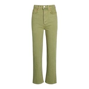 RE/DONE Washed Sage 70s Ultra High-Rise Stove Pipe Jeans Size 30 193-3WUHRTV NWT